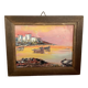 Tableau à l'huile sur panneau "paysage méditerranéen"