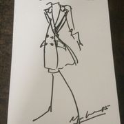 Press fashion illustration - autumn-winter 1985-1986 collection Christian Dior