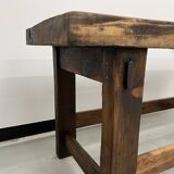 Old restored oak workbench