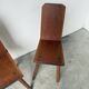 Paire de chaises brutaliste en chêne 1950