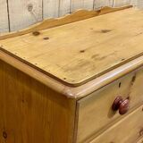 Commode anglaise en sapin de la fin du XIXème, 4 tiroirs