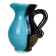 Two-tone ceramic vase from the 50s, blue and black, vintage
