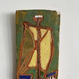 Ceramic plaque The Argonauts Vallauris I. Ferlet and F. Bourguet