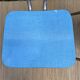 Extendable blue formica table and 2 chairs, 1960s