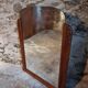 French Art Deco walnut mirror – sculpted wall mirror from the 1920s in France