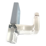 Translucent plexiglass and chrome metal coat hooks Allibert vintage 70s