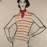 Fashion illustration 1957 by René Girard