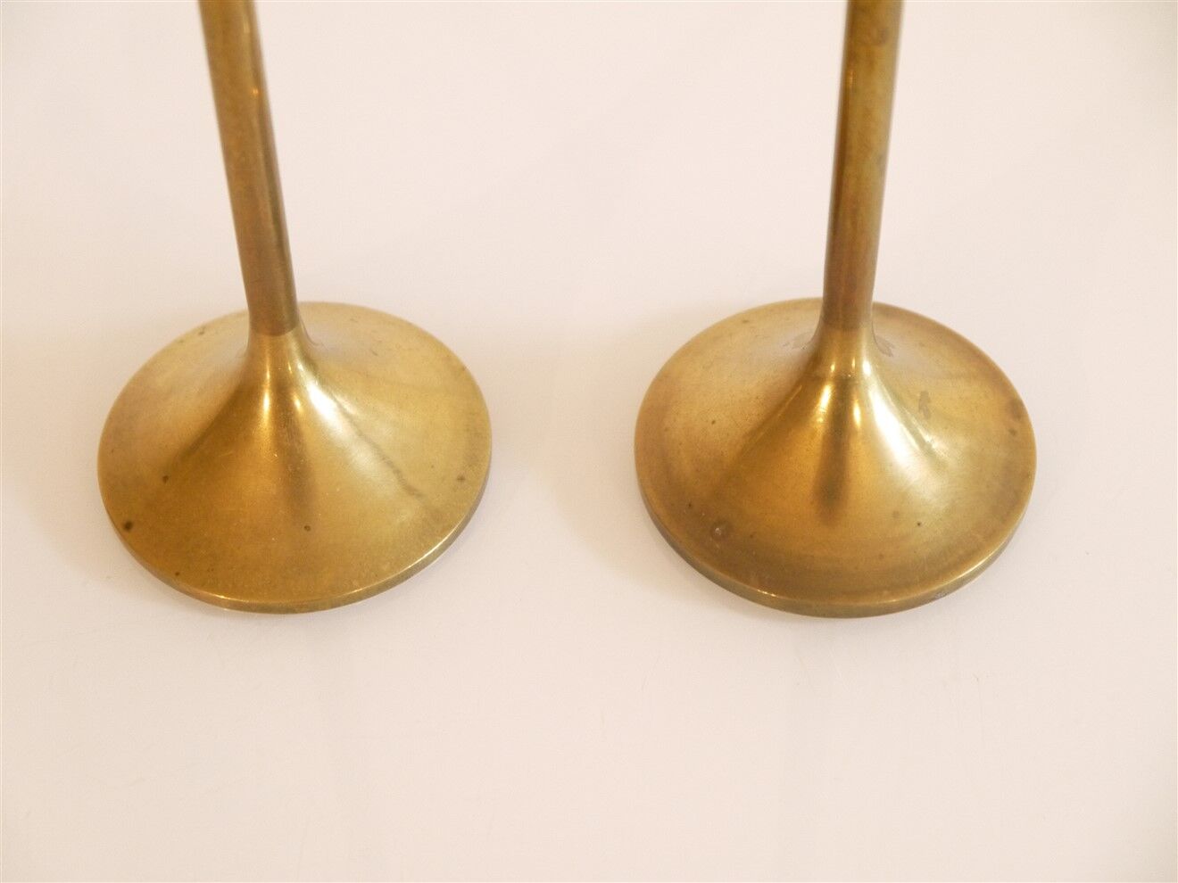 Pair of vintage brass candle holders 1960