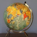TARIDE glass luminous terrestrial globe 1966