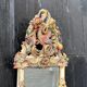 Miroir en bois sculpté doré et polychromé Venise vers 1880 40x81cm