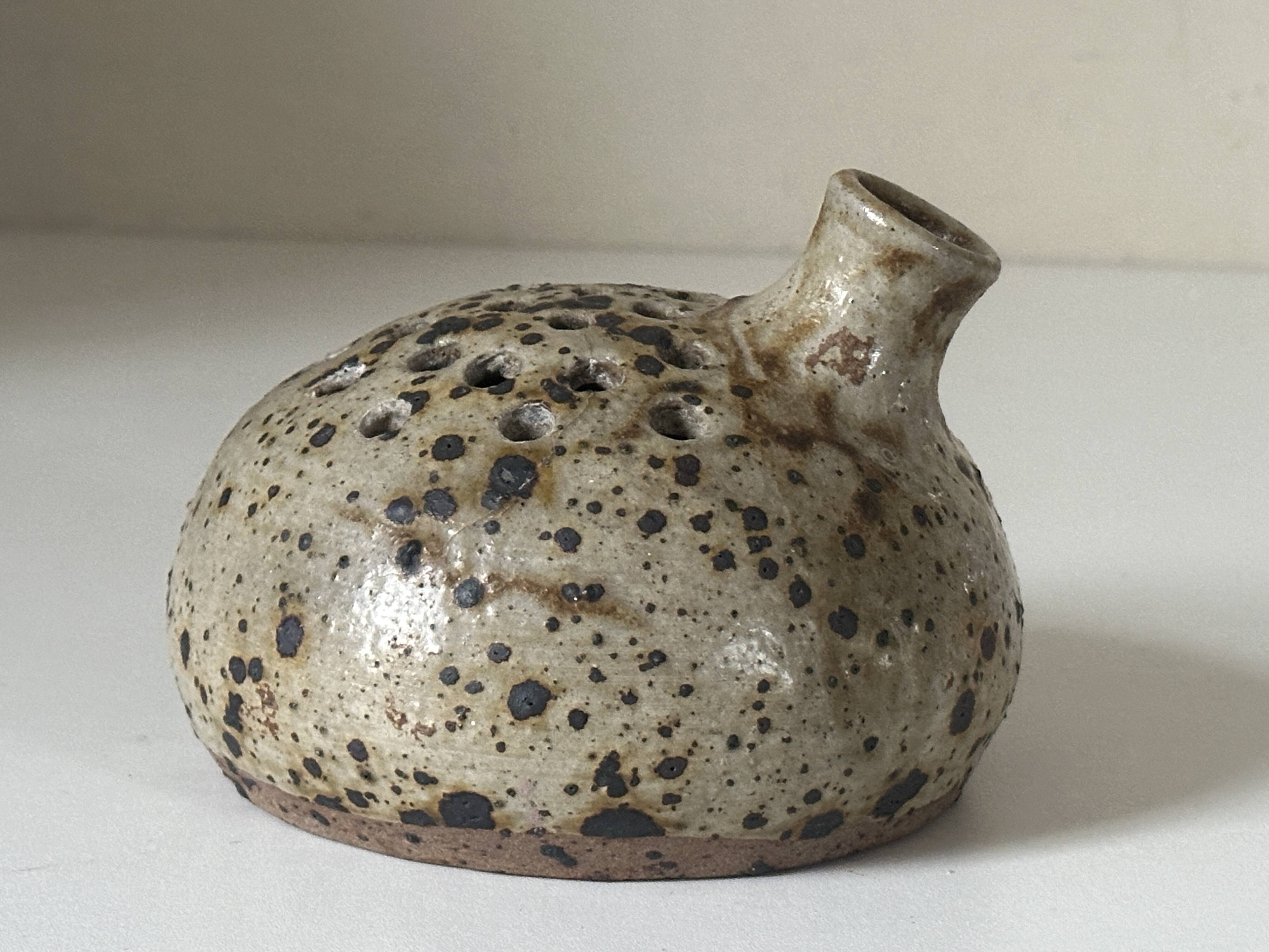 Vintage pyrite stoneware ceramic vase design from the 60s