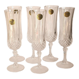 Champagne flutes in Arques crystal