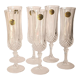 Champagne flutes in Arques crystal