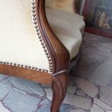 Canape a oreilles Napoleon III acajou