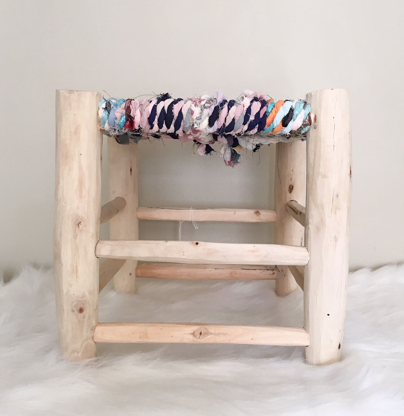 Recycled fabric stool