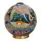Colonial Round Vase Enamels of Longwy