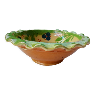 Glazed clay salad bowl