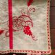 Nappe brodée tissu ancien 131 x 156 cm
