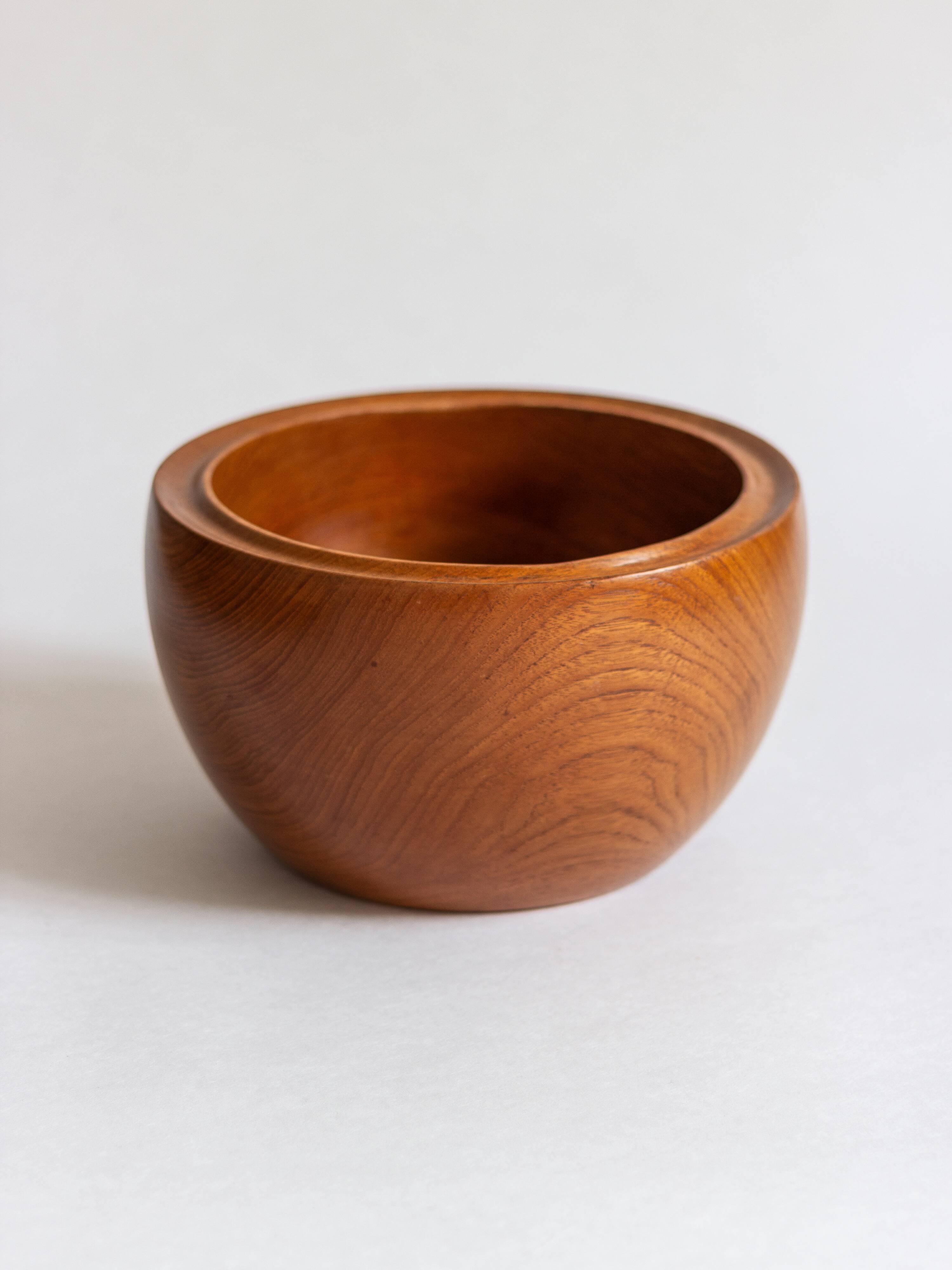 Saladier, coupe à fruits scandinave en teck, années 60-70