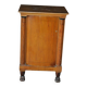 Table de chevet Biedermeier en noyer marron, meuble antique hongrois XIXe siècle