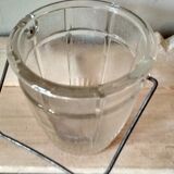 1950s frosted glass ice bucket