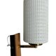 Pair of wood and glass wall sconces