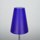 Pair of postmodern lamps in glass and metal circa 1980