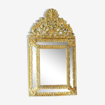 Golden old mirror with parcloses 32x58cm