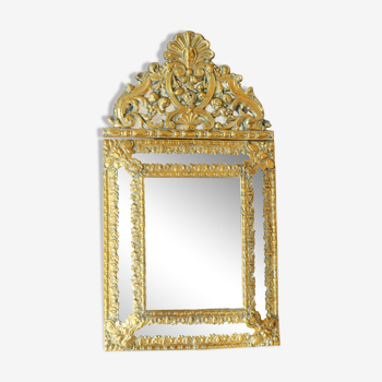 Miroir ancien doré à parcloses 32x58cm