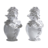 Paire de soliflores têtes de maure en céramique, 1970s