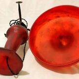 Champignon art-nouveau lamp signed schneider charles - foot and lampshade in glass paste