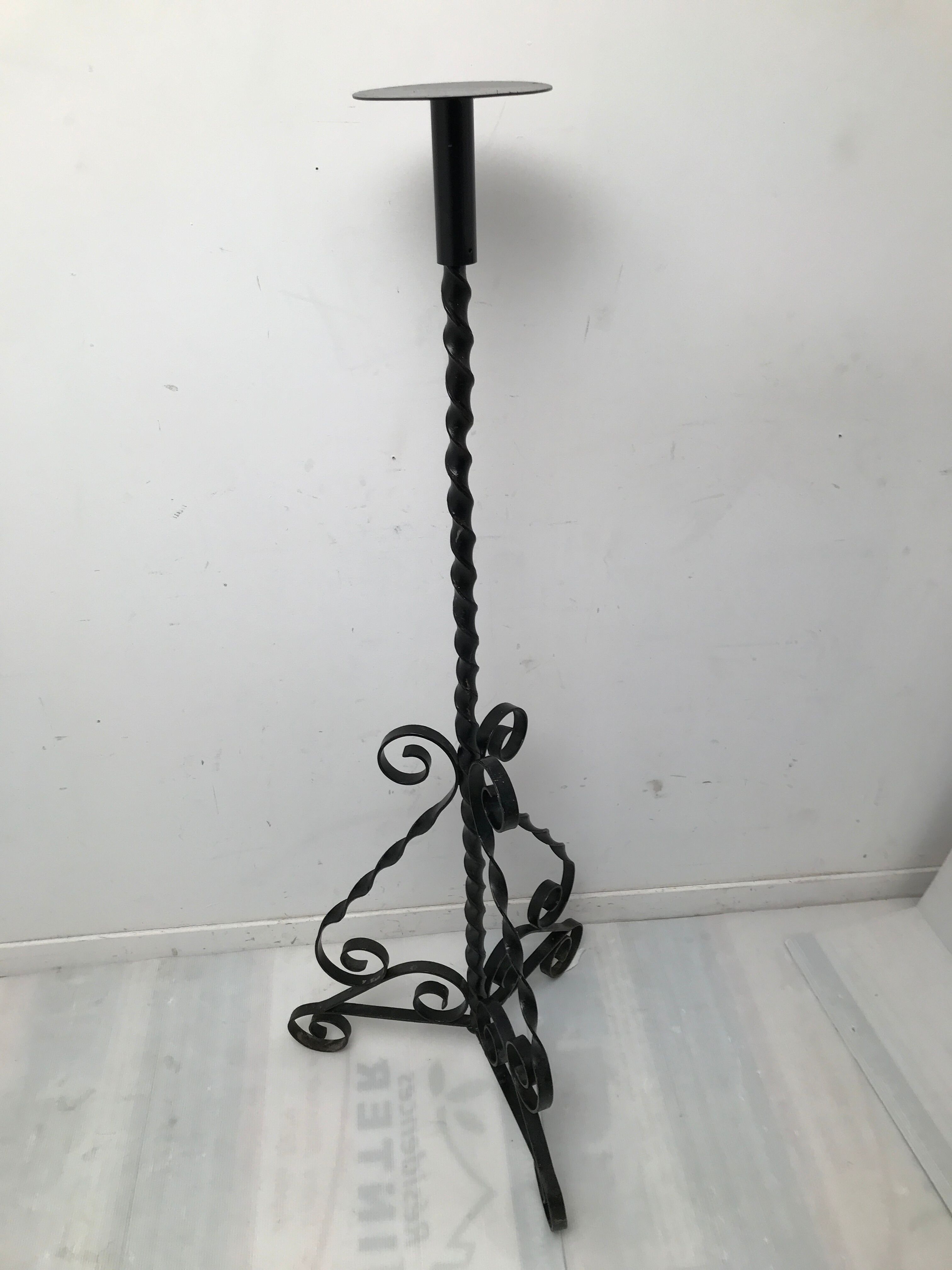Wrought iron candle holder 60s