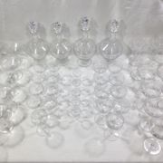 Art deco crystal glass service