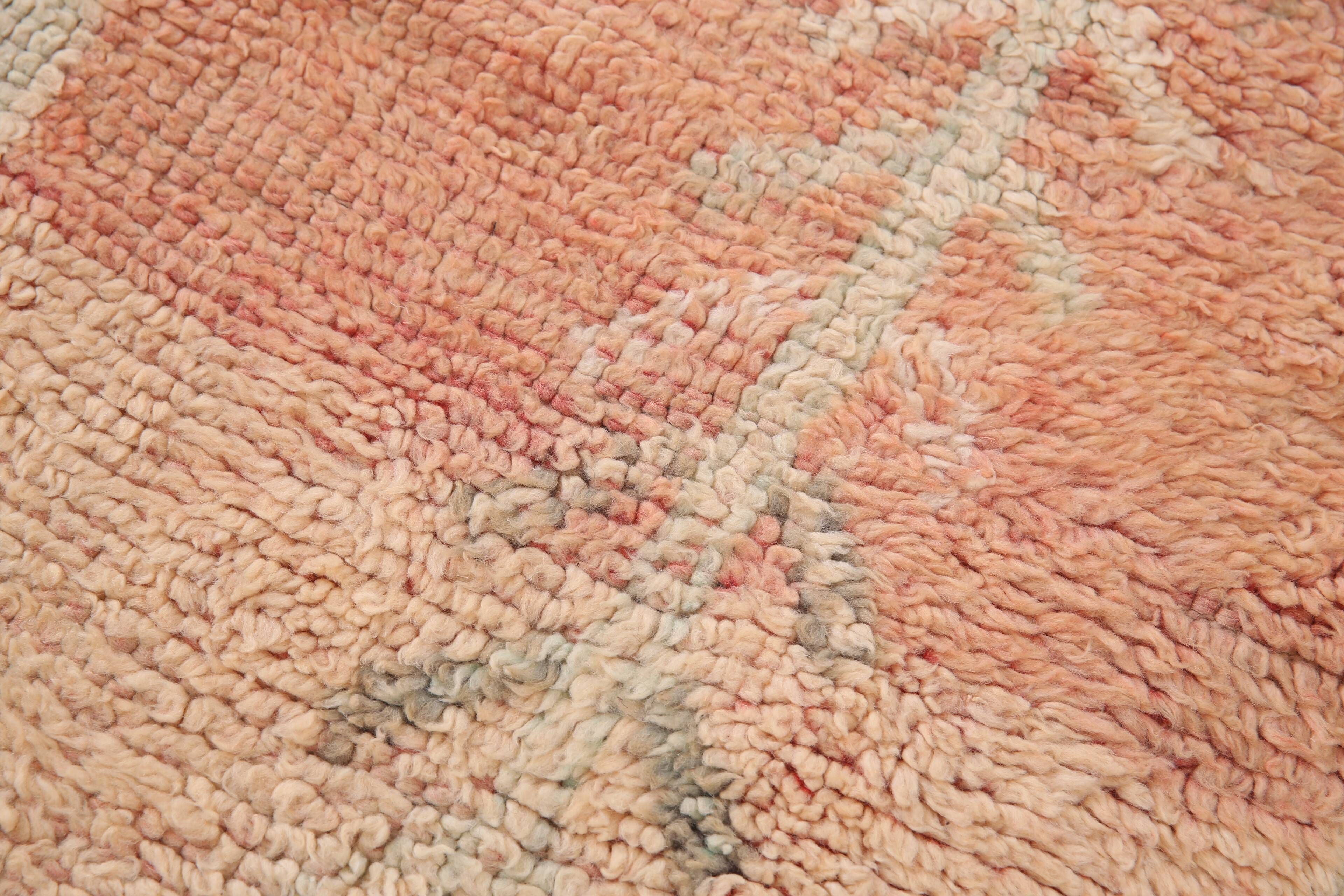 Peach Vintage Moroccan Rug 172 x 400 - Berber Wool Rug - Handmade Boho Rug