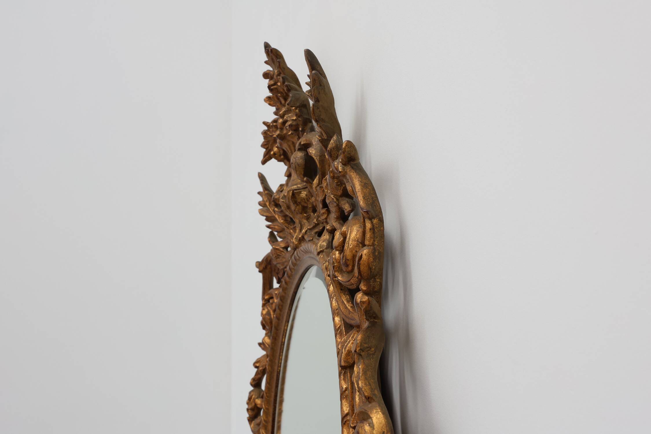 20th Century Large Baroque gilt Mirror by Deknudt, Belgium