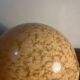 Clichy glass globe table lamp with aluminum base