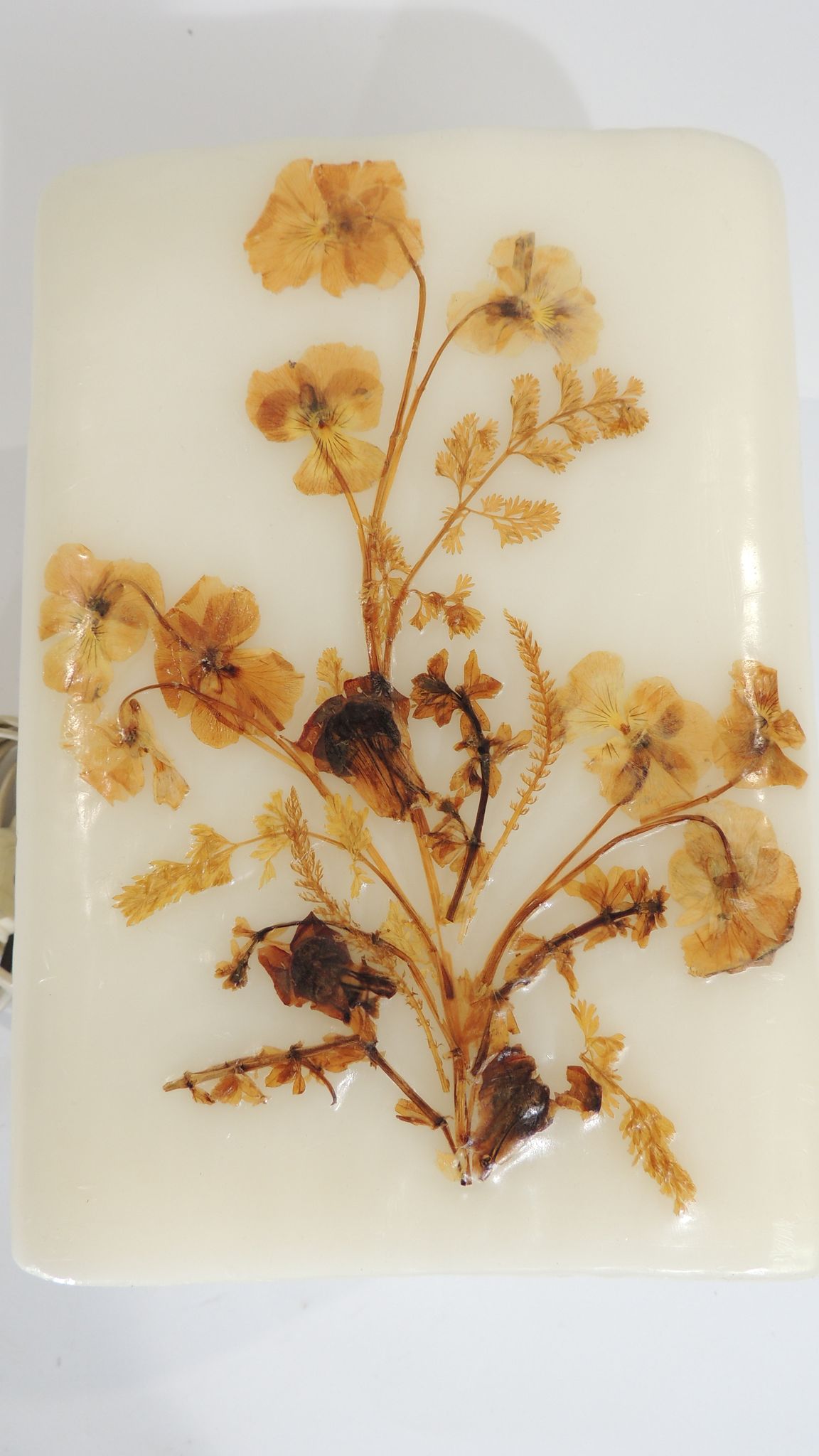 Lampe "Herbier" en cire vintage