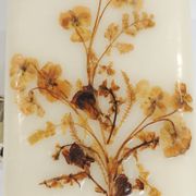 Lampe "Herbier" en cire vintage