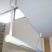 Massive suspended industrial lamp 1980s