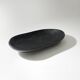 Organic shaped black wooden bowl, 1960s