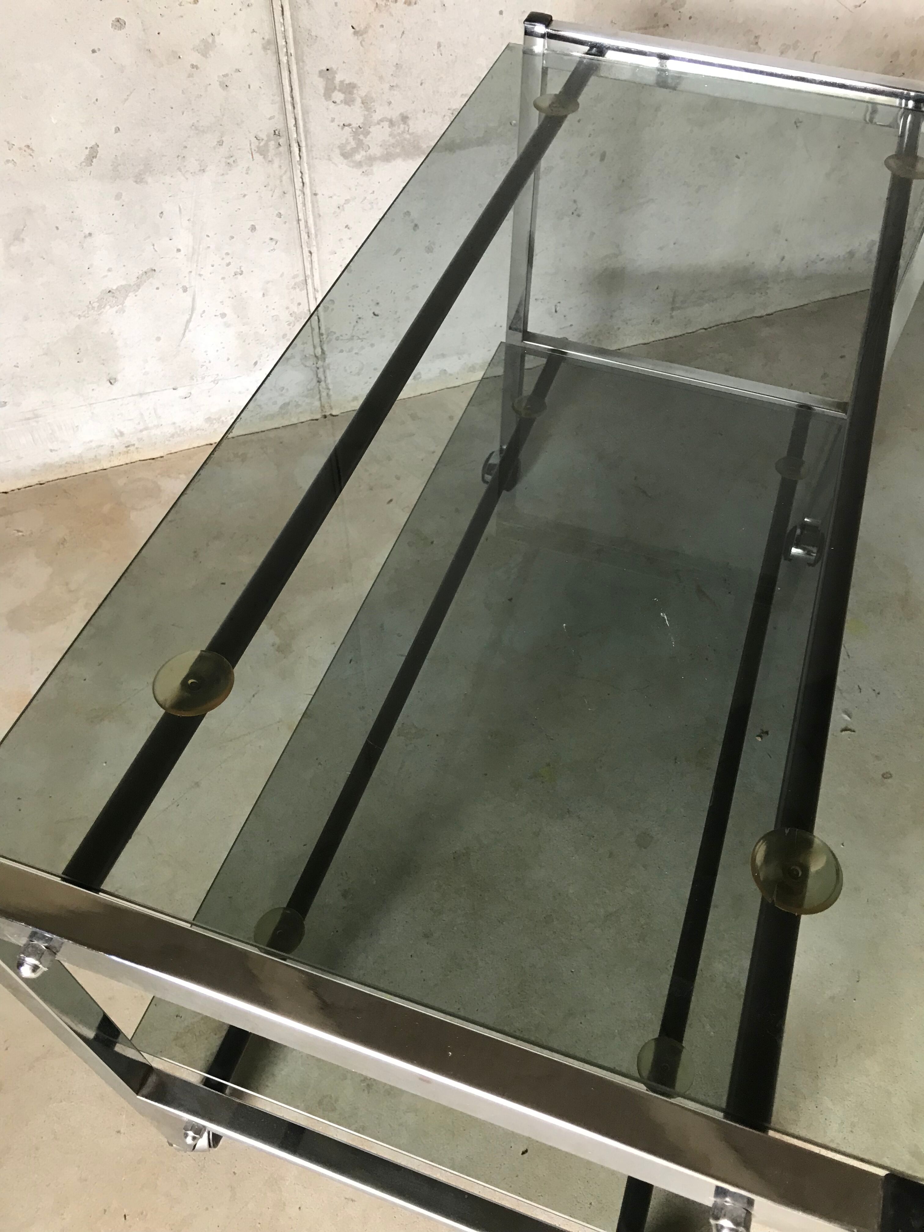 Vintage glass and metal service