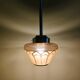 Antique amber and gold glass pendant light