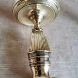 Pair of candlesticks in polished bronze Directoire d'époque