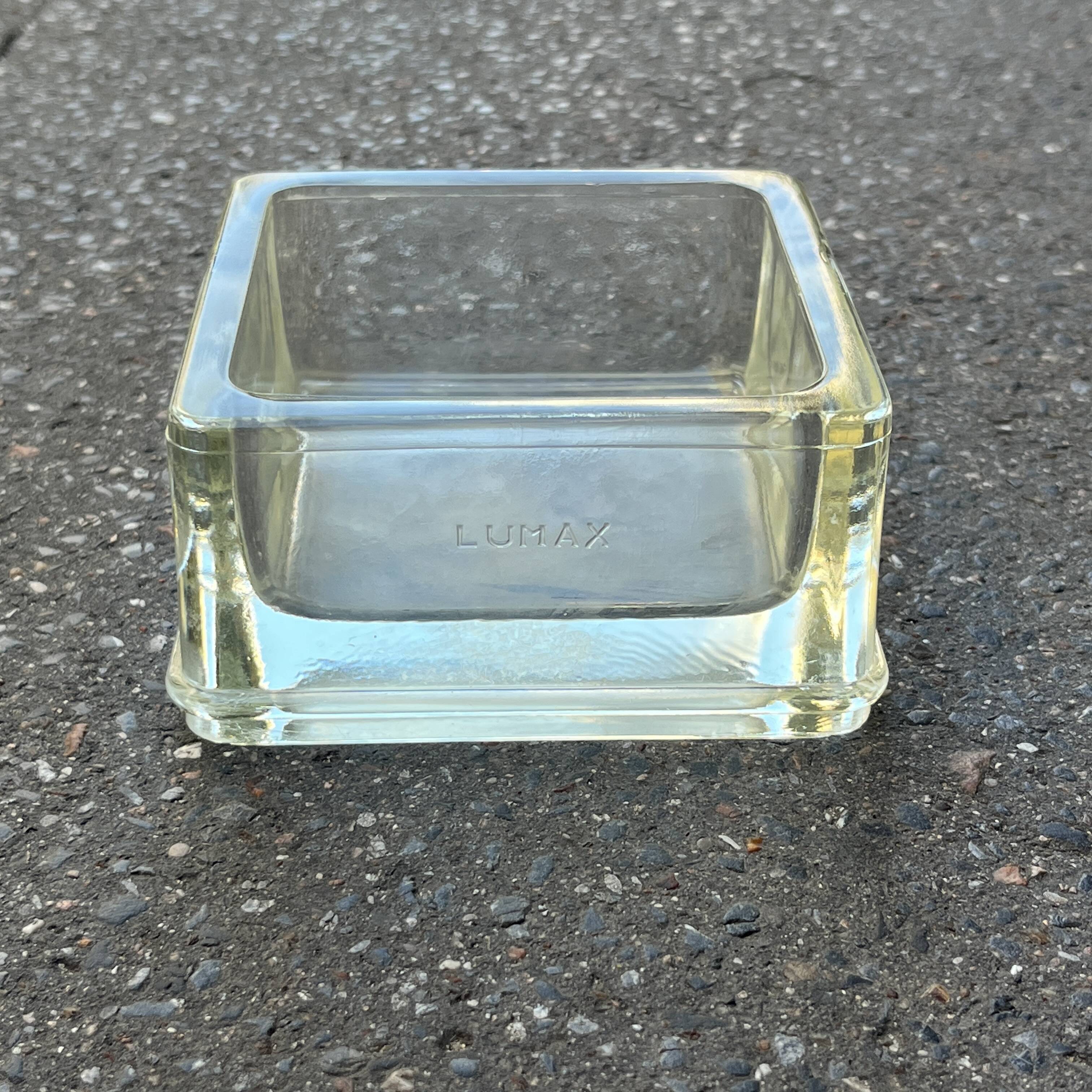 Lumax glass block tray - lumax charlotte perriand ashtray