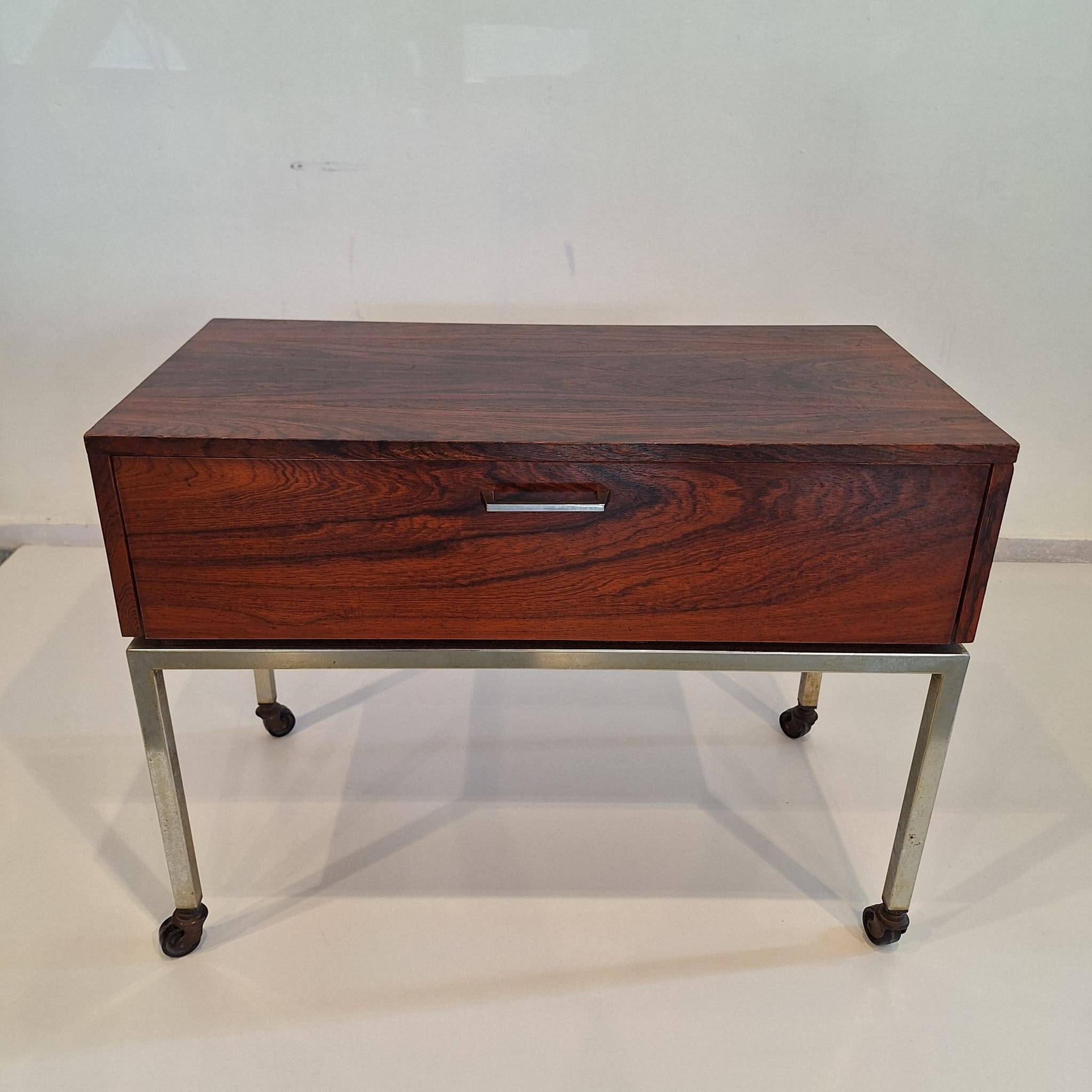 Vintage rosewood bedside table.