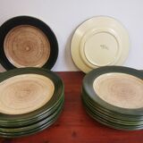 Lot vintage ceramic plates Saint Clément