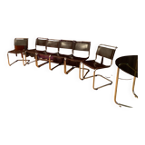 A set of six S33 chairs by Mart Stam, Thonet, Germany, 1960s.