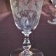 Set 11 Port Glasses White Wine Art Nouveau Crystal engraved Liseron