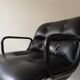 Fauteuil de bureau en cuir noir by Charles pollock pour Knoll,1970