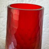 Art Deco style red glass vase